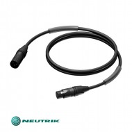 PROCAB CABLE NEUTRIK XLR 3P MACHO- XLR 3P HEMBRA DE 1,5 MTS