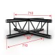 CONTEST AGDUO29-06 BLK tramo 4 direcciones 90º truss paralelo color negro