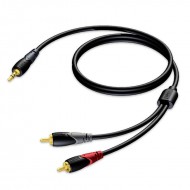 PROCAB CABLE MINI JACK MACHO STEREO a 2 RCA MACHO de 5 m