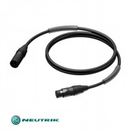 PROCAB Cable micro Neutrik XRL 3P macho a Neutrik XLR 3P hembra 3 m