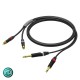 PROCAB cable 2 Jack 6,3 mm a 2 RCA de 3 m. Ultraflex Neutrik