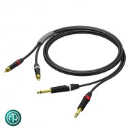 PROCAB cable 2 Jack 6,3 mm a 2 RCA de 1,5 m. Ultraflex. Neutrik