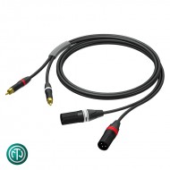 PROCAB cable 2 XLR macho a 2 RCA 3 m. Ultraflex Neutrik