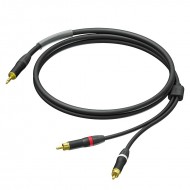 PROCAB cable 1 Jack Stereo 3,5 mm a 2 RCA de 3 m. Ultraflex