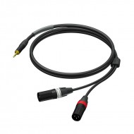 PROCAB Cable 1 Jack stereo 3.5mm a 2 XLR macho Neutrik 3 m