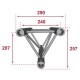 CONTEST PT29-071W TRUSS TRIO ALUMINIO BLANCO 71cm
