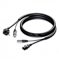 PROCAB cable 20 m Señal XLR y schuko + IEC con cable 3 x 2,5 mm²