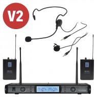 WAUDIO SISTEMA INLAMBRICO DIVERSITY DOBLE V2 (606.0 Mhz - 614.0 Mhz)