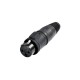 REAN XLR AEREO 3 PIN HEMBRA IP65 COLOR NEGRO CONTACTOS ORO