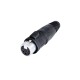 REAN XLR AEREO 5 PIN HEMBRA IP65 COLOR PLATA CONTACTOS PALTA