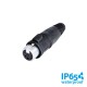 REAN XLR AEREO 5 PIN HEMBRA IP65 COLOR PLATA CONTACTOS PALTA