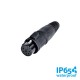 REAN XLR AEREO 5 PIN HEMBRA IP65 COLOR NEGRO CONTACTOS PLATA