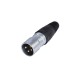 REAN XLR AEREO 3 PIN MACHO IP65 COLOR PLATA CONTACTOS PLATA