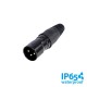 REAN XLR AEREO 3 PIN MACHO IP65 COLOR NEGRO CONTACTOS ORO