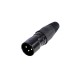 REAN XLR AEREO 3 PIN MACHO IP65 COLOR NEGRO CONTACTOS ORO