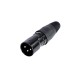 REAN XLR AEREO 3 PIN MACHO IP65 COLOR NEGRO CONTACTOS PLATA