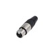 REAN XLR 3 PIN HEMBRA cuerpo PLATA contactos PLATA