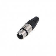 REAN XLR 3 PIN HEMBRA cuerpo PLATA Aereocontactos Plata