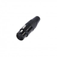 REAN XLR 5 PIN HEMBRA cuerpo NEGRO contactos ORO