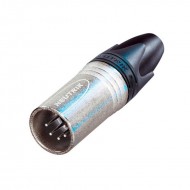 NEUTRIK XLR 5 MACHO AEREO color PLATA contactos PLATA