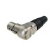 REAN XLR 3 PIN HEMBRA cuerpo PLATA contactos PLATA ACODADO 90º