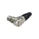 REAN XLR 5 PIN HEMBRA cuerpo PLATA contactos PLATA ACODADO 90º