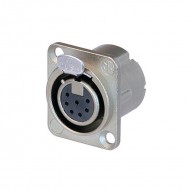 NEUTRIK XLR 7 PIN HEMBRA CHASIS color PLATA