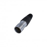 REAN XLR MACHO 5 PIN IP65 cuerpo NEGRO contactos PLATA