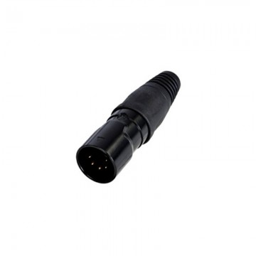 REAN XLR MACHO 5 PIN AEREO IP65 cuerpo NEGRO