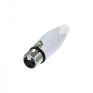 NEUTRIK XLR 3 PIN HEMBRA cuerpo color BLANCO