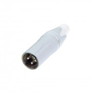 NEUTRIK XLR 3 PIN MACHO cuerpo color BLANCO