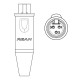 REAN MINI XLR HEMBRA AEREO RT3FC-B NEGRO