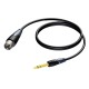 PROCAB CABLE XLR 3 PIN MACHO - JACK STEREO 6.3mm de 1,5 m.