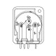 NEUTRIK SPAEKON CHASIS MACHO 4 CONTACTOS PARA PCB