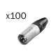 NEUTRIK XLR 3 PIN HEMBRA AEREO DESMONTADOS CAJA 100 uDS