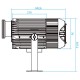 Proyector Gobos rotativos LED 400W IP65 Lente 1:0.25 Estándar