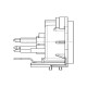 NEUTRIK XLR MACHO CHASIS 5 PIN PARA PCB VERTICAL