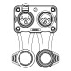 REAN XLR 3 PIN NEGRO IN/OUT CHASIS IP65