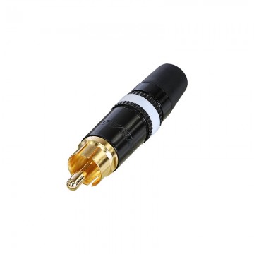 Conector RCA cuerpo NEGRO, contactos ORO modelo NYS373-9