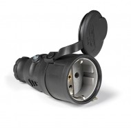 SCHUCO HEMBRA AEREA GOMA IP44 IDE 16A 2P+T