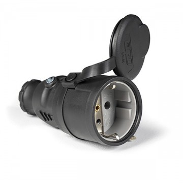 SCHUCO HEMBRA AEREA GOMA IP44 IDE 16A 2P+T