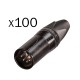 CONECTOR XLR 5P MACHO AEREO NEGRO NC5MXX-BAGDESMONTADO 100U