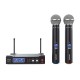 Audibax Sidney 500 B Micrófono Inalámbrico Profesional UHF Doble Mano + Maleta