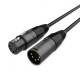 Audibax Silver Black Cable DMX 5 PIN 3 Metros