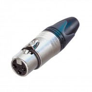 NEUTRIK XLR 3 HEMBRA AEREO color PLATA contactos