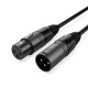 Audibax Pro Black Cable DMX 3 PIN 1 Metro Negro