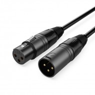 Audibax Pro Black Cable DMX 3 PIN 1 Metro Negro
