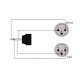 PROCAB Cable 1 Jack stereo 3.5mm a 2 XLR macho Neutrik 1,5 mts