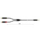 FactorFLEX Cable señal 1,5 m 2 RCA a 1 mini Jack 3conectores REAN