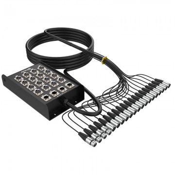 AUDIBAX cajetin escenario 5 m. cable 16 XLR + 4 XLR Pro MC XLR 16415 Pro 5M